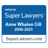 Anne Whalen Gill rated by Super Lawyers from 2016-2021